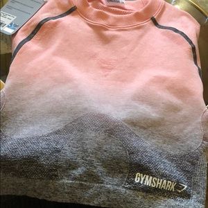 NWT - Gymshark crop ombré - peach and charcoal S